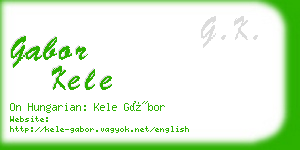 gabor kele business card
